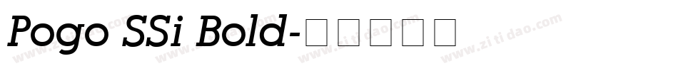 Pogo SSi Bold字体转换